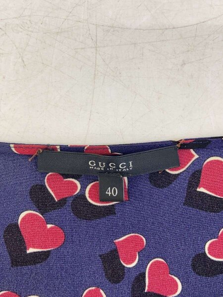 GUCCI(グッチ) / ノースリーブブラウス/--/シルク/NVY/総柄/343085 