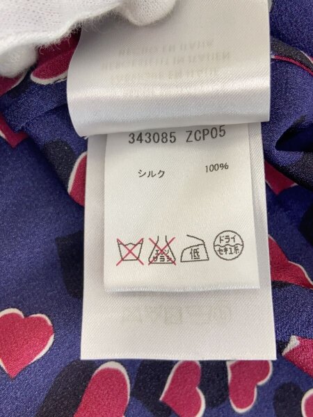 GUCCI(グッチ) / ノースリーブブラウス/--/シルク/NVY/総柄/343085 