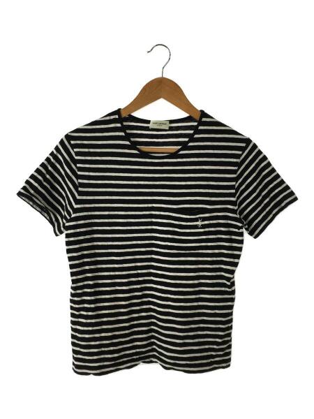 SAINT LAURENT(サンローラン) / Tシャツ/XS/コットン/BLK/ボーダー 