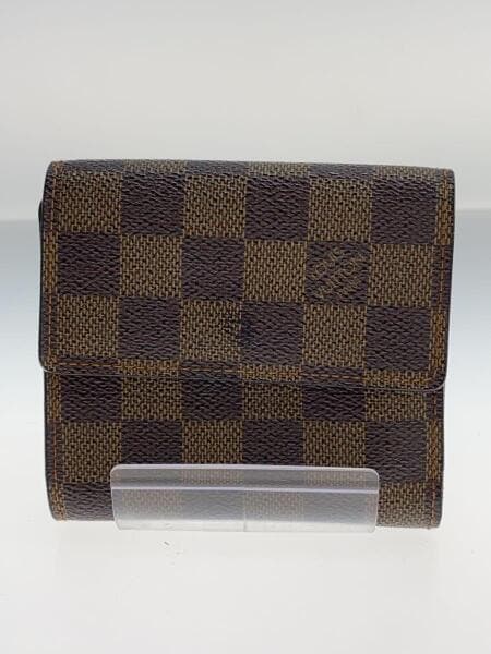 LOUIS VUITTON◇ポルト・モネ・ビエ・ヴィエノワ_ダミエ・エベヌ_BRW