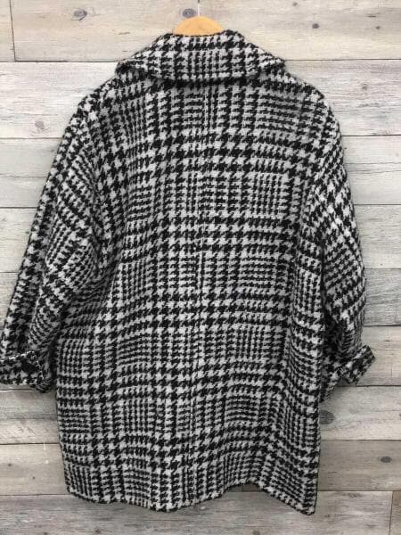 FRAY I.D(フレイアイディー) / ルーズピーコート/0/ウール/GRY/千鳥格  