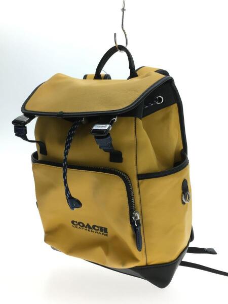 COACH(コーチ) / リュック/レザー/YLW/無地/バイカラー | 中古品の販売 