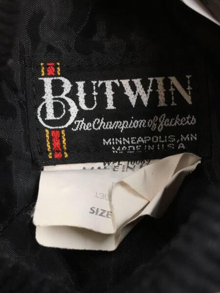 BUTWIN(バトウィン) / スタジャン/M/ナイロン/BLK/OLD/USA製/企業