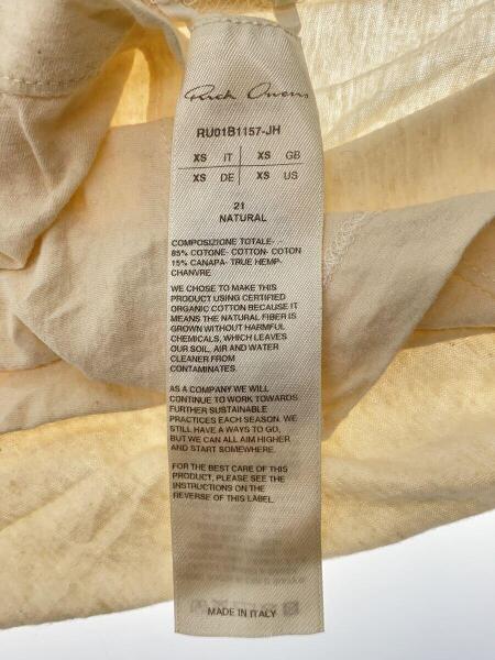 Rick Owens リック オウエンス Dylan T RU01B1157 Rick Owens(リックオウエンス) / DYLAN T/XS/コットン/IVO/RU01B1157