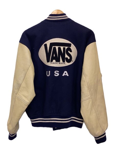 VANS(バンズ) / 90s/old/袖レザー切替スタジャン/M/ウール/ネイビー 
