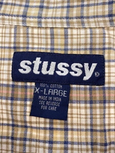 STUSSY(ステューシー) / 90s/紺タグ/長袖シャツ/XL/コットン/ベージュ 
