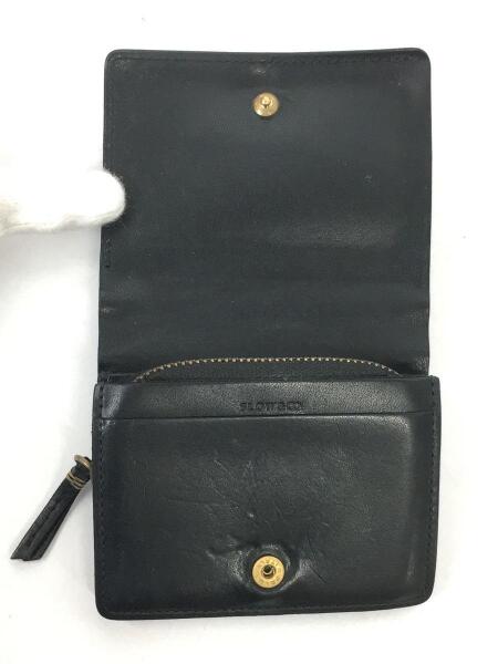 SLOW(スロウ) / herbie short wallet/2つ折り財布/レザー/BLK/メンズ 