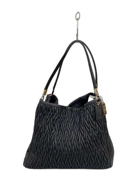 COACH(コーチ) / マディソンギャザーツイスト/ハンドバッグ/レザー/BLK 