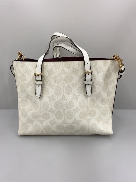 COACH(コーチ) / シグネチャー/2WAYショルダーバッグ/PVC/WHT/総柄