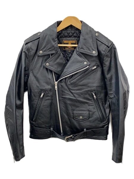 MORGAN PRODUCTS レザーライダースジャケット シボ革 グレー