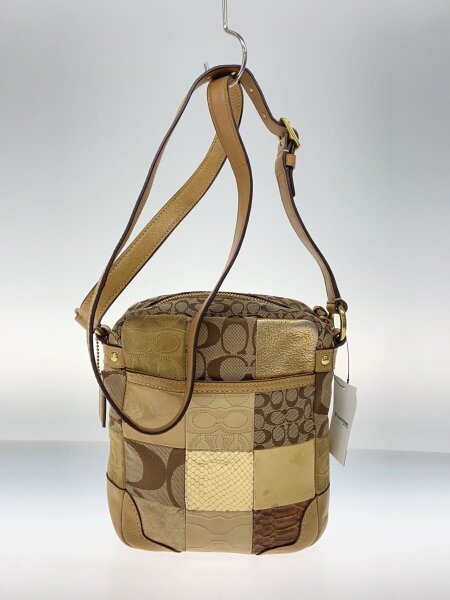 COACH(コーチ) / パッチワーク/ショルダーバッグ/レザー/BEG/12485 