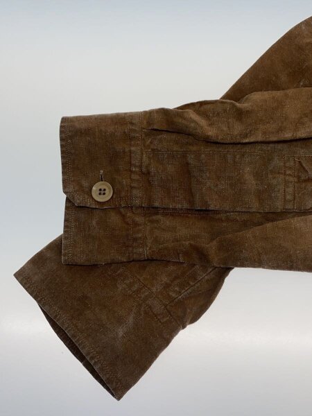 yohji yamamoto POUR HOMME / トッパーシャツ/柿渋製品染め/長袖シャツ/2/リネン/BRW/HW-B46-325 yohji yamamoto POUR HOMME(ヨウジヤマモトプールオム) / トッパー