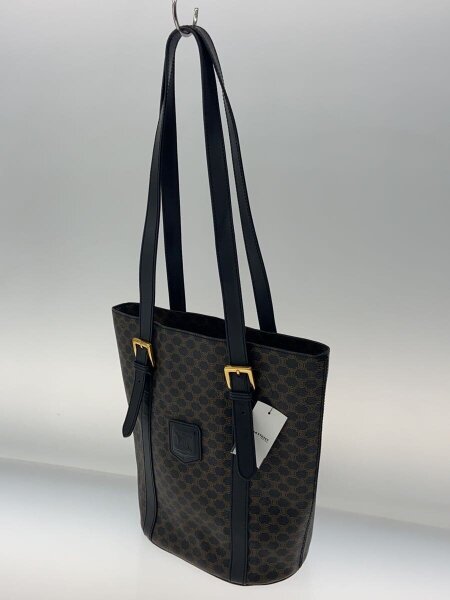 CELINE(セリーヌ) / トートバッグ/PVC/BLK/総柄/マカダム/バケツ型 