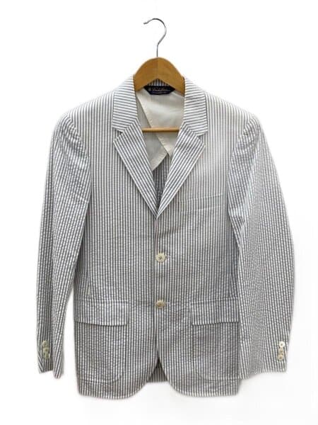 希少サイズ4XL ブルックスブラザーズ シアサッカー テーラードジャケット BROOKS BROTHERS(ブルックスブラザーズ) / シアサッカー/日本製