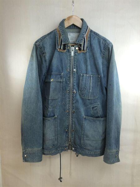 sacai(サカイ) / 17SS/デニムジップカバーオール/1/コットン 