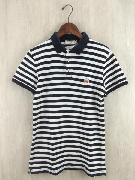 メゾンキツネ ボーダーポロシャツ MAISON KITSUNE(メゾンキツネ