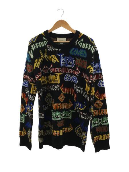 GUCCI(グッチ) / Metal Mix Wool Sweater/セーター/L/ウール/ブラック 