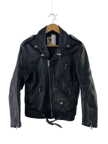 666 トリプルシックス ライダースジャケット 38 ダブル 日本製 黒 牛革