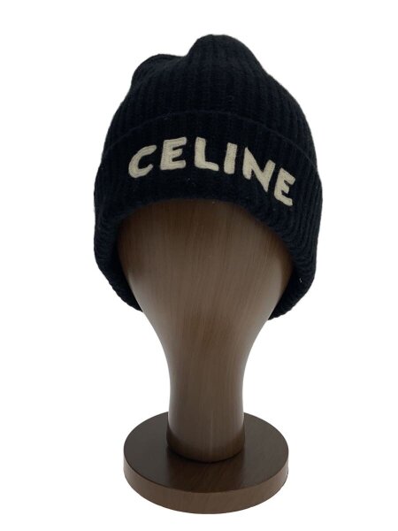 CELINE(セリーヌ) / ニットキャップ/TU/ウール/ブラック/メンズ 