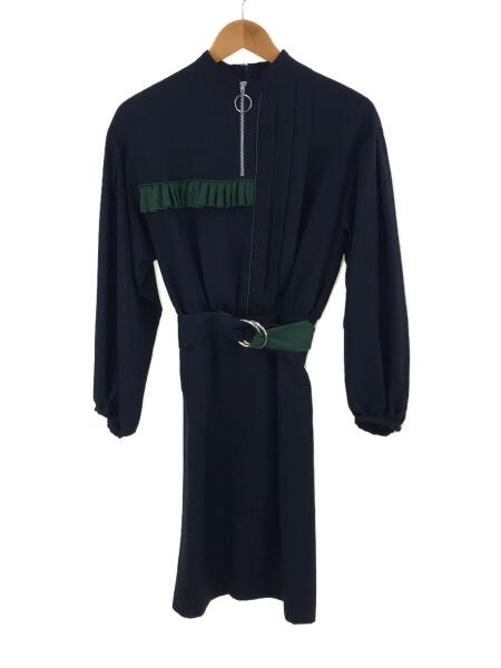 PAMEO POSE(パメオポーズ) / Ring Pleats Dress/長袖ワンピース/M 