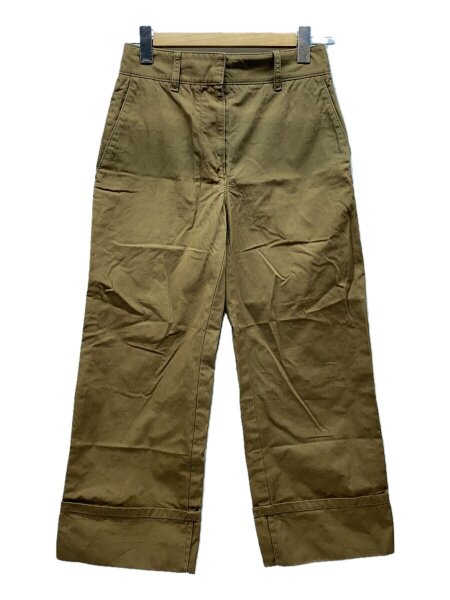 プラダ ブラウン スクエア クロップドパンツ 36 PRADA(プラダ