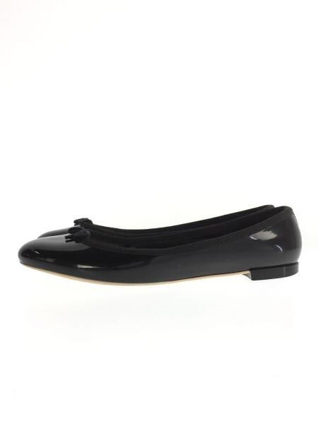 Repetto リボン付きフラットシューズ 未使用 repetto(レペット) / シューズ/フラットパンプス/23.5cm/37/リボン/BLK