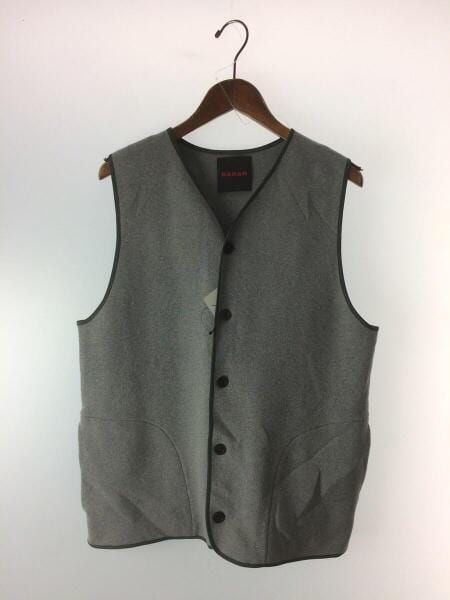 CABaN(キャバン) / コットンカシミヤリブVネックベスト/M/コットン/GRY