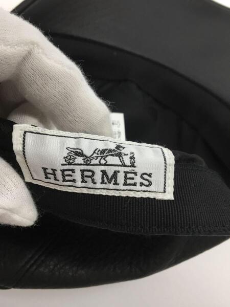 HERMES(エルメス) / キャップ/サイズ60/レザー/BLK/セリエ HERMES(エルメス) / キャップ/サイズ60/レザー/BLK/セリエ