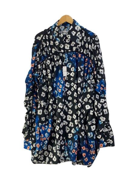 KIDILL(キディル) / GATHERED SHIRT/長袖シャツ/46/ポリエステル/BLK 