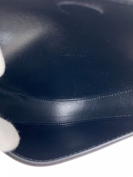 即購入☆値下げ交渉可 CELINE ネイビー レザー ショルダーバッグ CELINE(セリーヌ) / ショルダーバッグ/レザー/BLK/トリオラージ