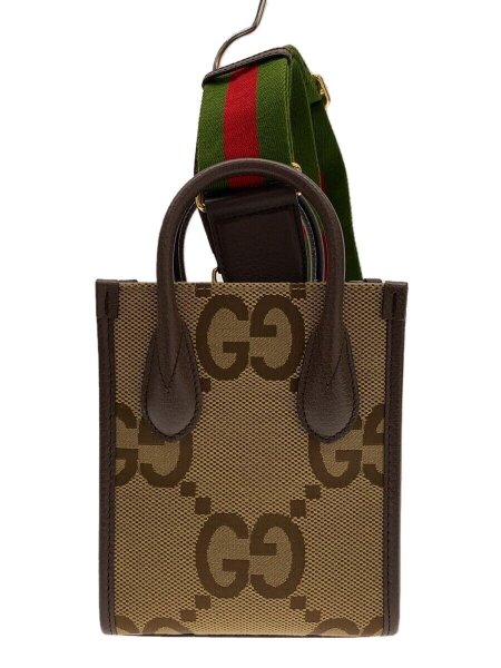 GUCCI(グッチ) / ミニショルダーバッグ/ジャンボGG/キャンバス/BEG/総 