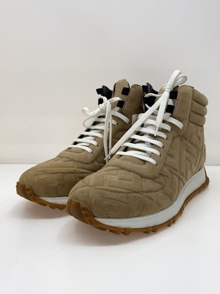 FENDI(フェンディ) / ズッカ柄/ハイカットスニーカー/7/BEG/スウェード 