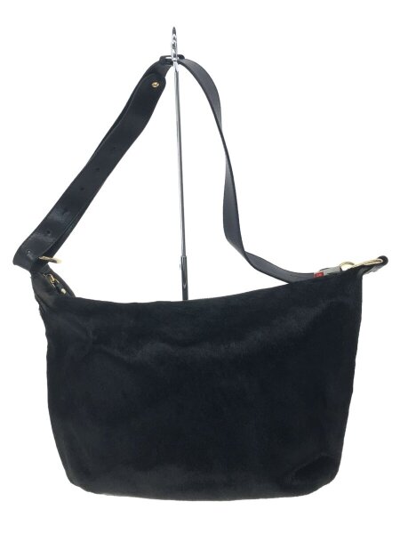FURLA(フルラ) / レザー切り替え/半月型/ショルダーバッグ/ハラコ/BLK 