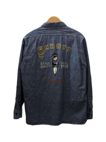 schott×GRADHAND柄シャツ Schott×GLADHAND 総柄 長袖 開襟 アロハ