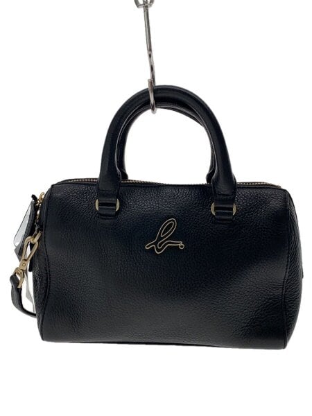 agnès b. 黒 レザー ショルダーバッグ NS02A-07