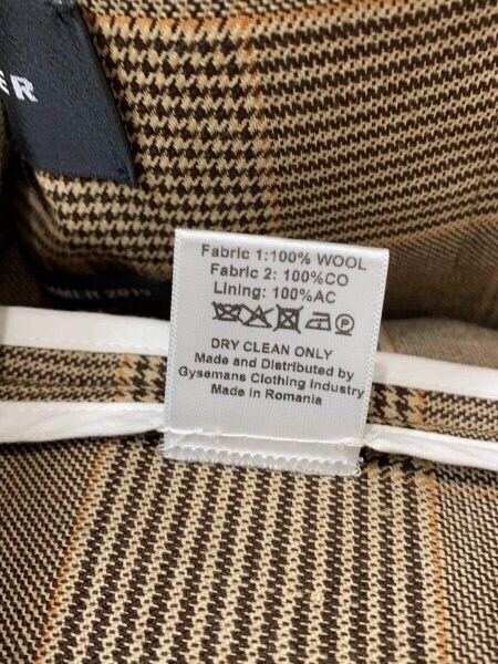 BOTTER / 19SS/テーラードジャケット/46/ウール/CML/チェック BOTTER(ボッター) / 19SS/テーラードジャケット/46/ウール/CML