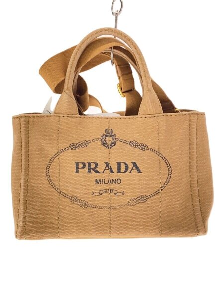 PRADA(プラダ) / カナパS/トートバッグ/キャンバス/BRW// | 中古品の 