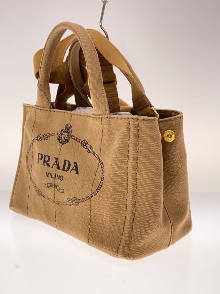 PRADA(プラダ) / カナパS/トートバッグ/キャンバス/BRW// | 中古品の 
