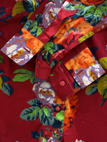 ETRO(エトロ) / ボタニカル柄/長袖シャツ/44/コットン/RED/花柄 | 古着 