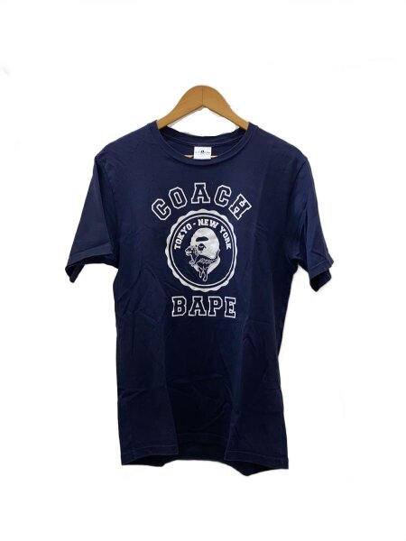 A BATHING APE(アベイシングエイプ) / ×COACH/Tシャツ/M/コットン/NVY 