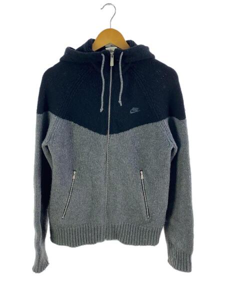 NIKE(ナイキ) / セーター(厚手)/M/ウール/GRY/ジップアップニット 