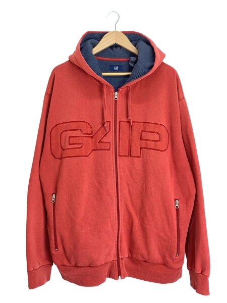 GAP(ギャップ) / ジップパーカー/XL/コットン/RED/無地 | 古着の販売