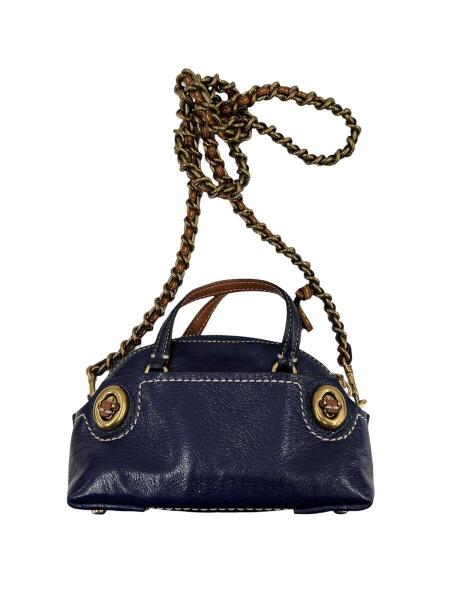 COACH(コーチ) / ミニショルダーバッグ/エナメルレザー/ネイビー/OT 