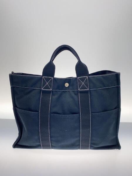 【正規品・鑑定済】HERMESエルメス フールトゥMM ブラックキャンバスバッグ HERMES エルメス キャンバス フールトゥ MM トートバッグ