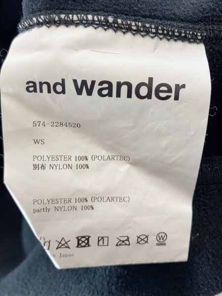 and wander(アンドワンダー) / micro fleece pullover/スウェット/WS 