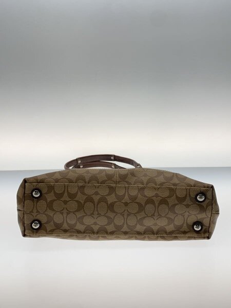 美品 COACH ハンドバッグ シグネチャー チャーム付 PVC ブラウン COACH(コーチ) / シグネチャー/ハンドバッグ/PVC/ブラウン/総柄/F15707