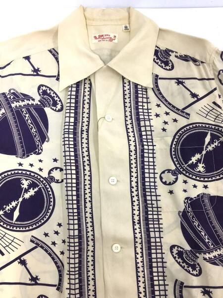 SUN SURF(サンサーフ) / アロハシャツ/S/レーヨン/WHT/総柄/SS34860