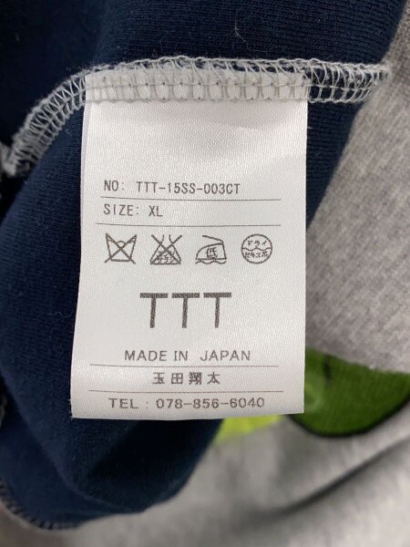 TTT_MSW(ティー) / 15SS/初期タグ/2トーン/スウェット/XL/コットン/GRY 