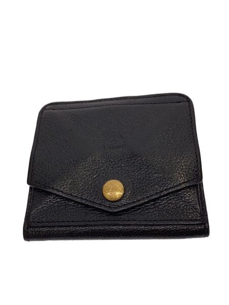 IL BISONTE(イルビゾンテ) / 2つ折り財布/レザー/BLK/レディース