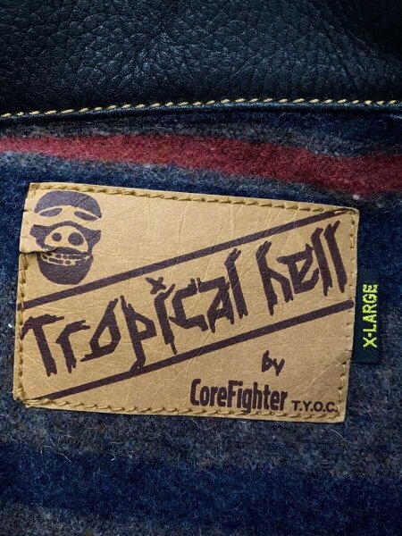 コアファイター-fighter トロピカル hell デニム-denimジャケット XL